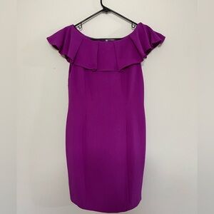 ANTONIO MELANI Vibrant Purple Ruffle Dress